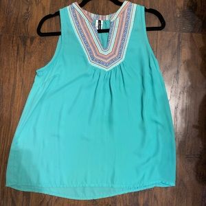 West 36th teal tank top